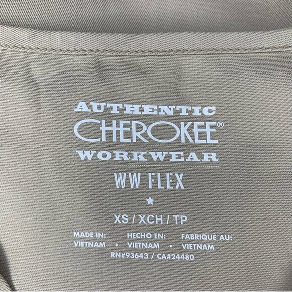 Cherokee NWT Workwear Unisex Tan Size XS One Front Pocket - Picture 6 of 8